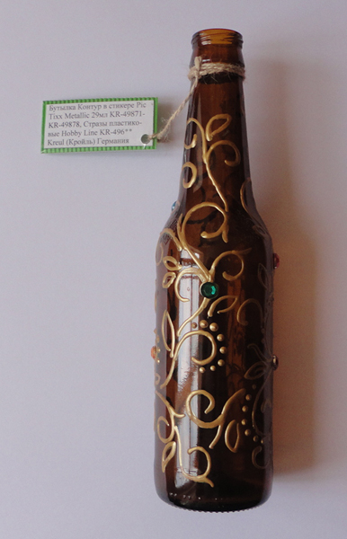 ЗНЯТІ З ВИР-ВА, Рисунок(на стекле) Контур в стикере Pic Tixx Metallic 29мл KR-49871-KR-49878, Стразы