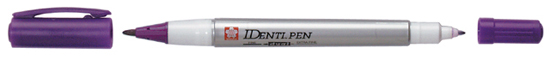 !Маркер перм.прозор.на спирт.осн.двосторон.(кругл/кругл) "IDenti PEN" Sakura 0,4/1мм ФІОЛЕТОВИЙ