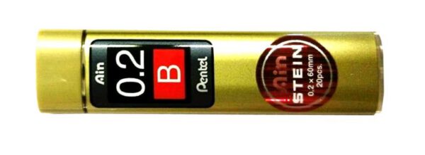 Стрижні у наборі для мех олівців Pentel Ain Stein B  0,2мм 20шт.