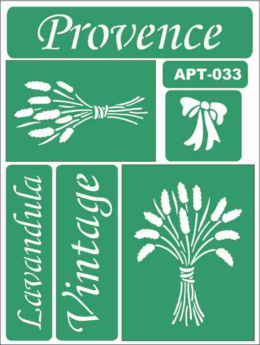 Трафарет самоклеющ.многораз.14х19,5см № 033 PROVENCE VINTAGE(надписи)