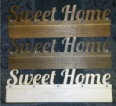 Вішалка для декору(фанера 6мм) "Sweet Home" 5 крючков 40х13см
