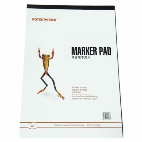 Альбом-склейка д/маркера 70г "MARKER PAD" 40арк.А3 POTENTATE