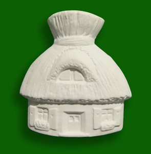ХАТКА для декор.панно (гипс) 6х6,5см