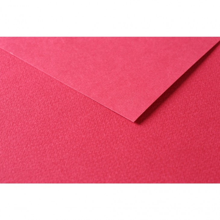 R Папір д/пастелі 160гр др.зерно 100%цел. Tulipe Clairefontaine 50х65см упак.25арк.ЧЕРВОНИЙ