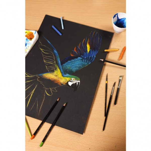 Альбом-склейка універсал.250г др.зерно Paint'On Clairefontaine 20арк.А5 ЧОРНИЙ - Зображення 2
