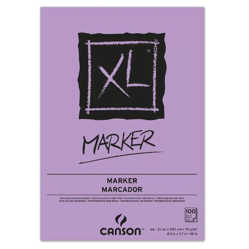 RR Склейка д/маркера 70г 100% целлюлоза гладкая "XL" 100арк.21х29,7см БІЛА
