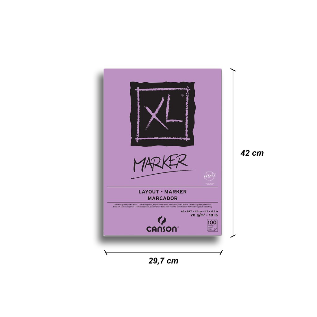 Папір для маркера 70г гладкий 100% целюлоза "XL" 29.7х42см БІЛИЙ