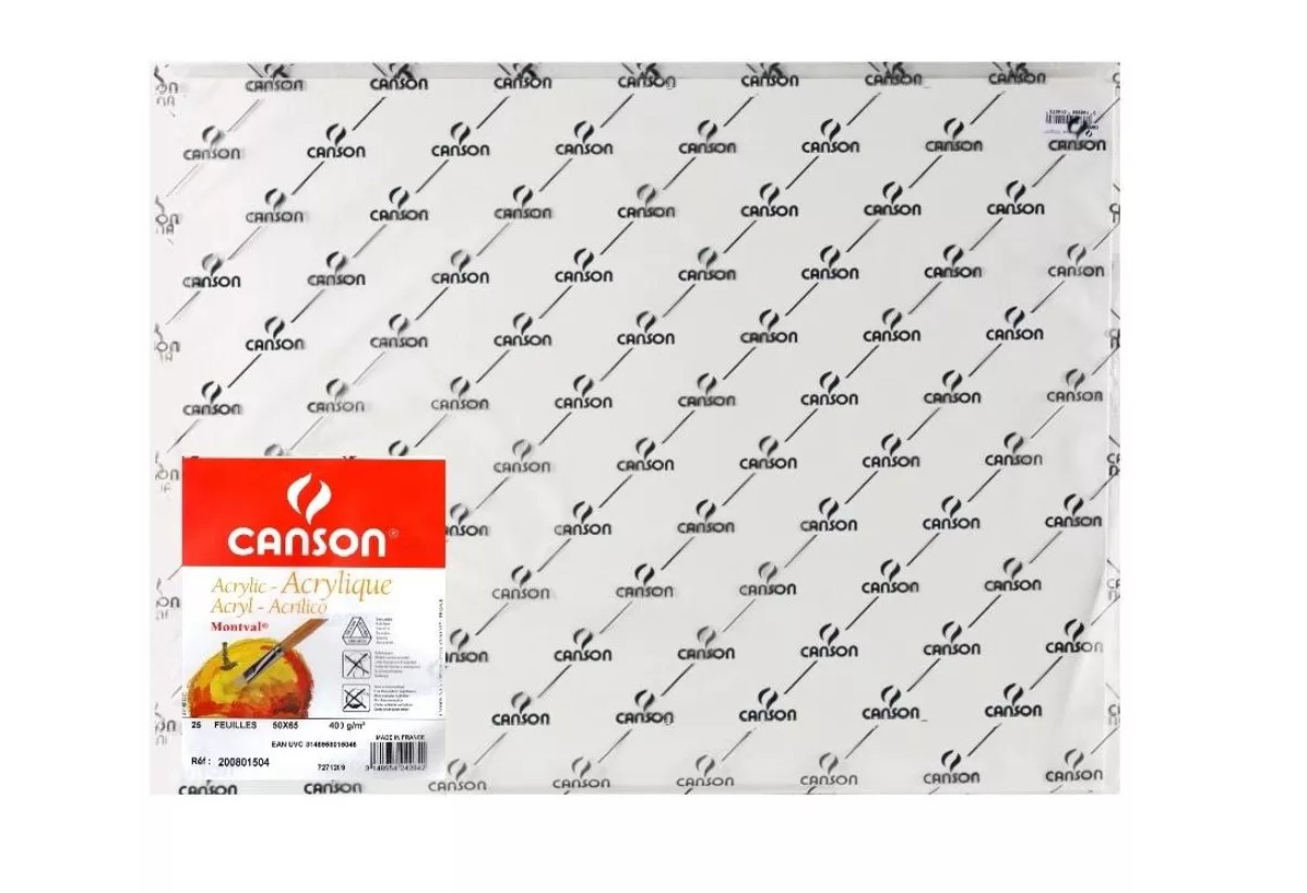 R Папір для акрилу "Acrylic"Canson 400г 50х65см 25л