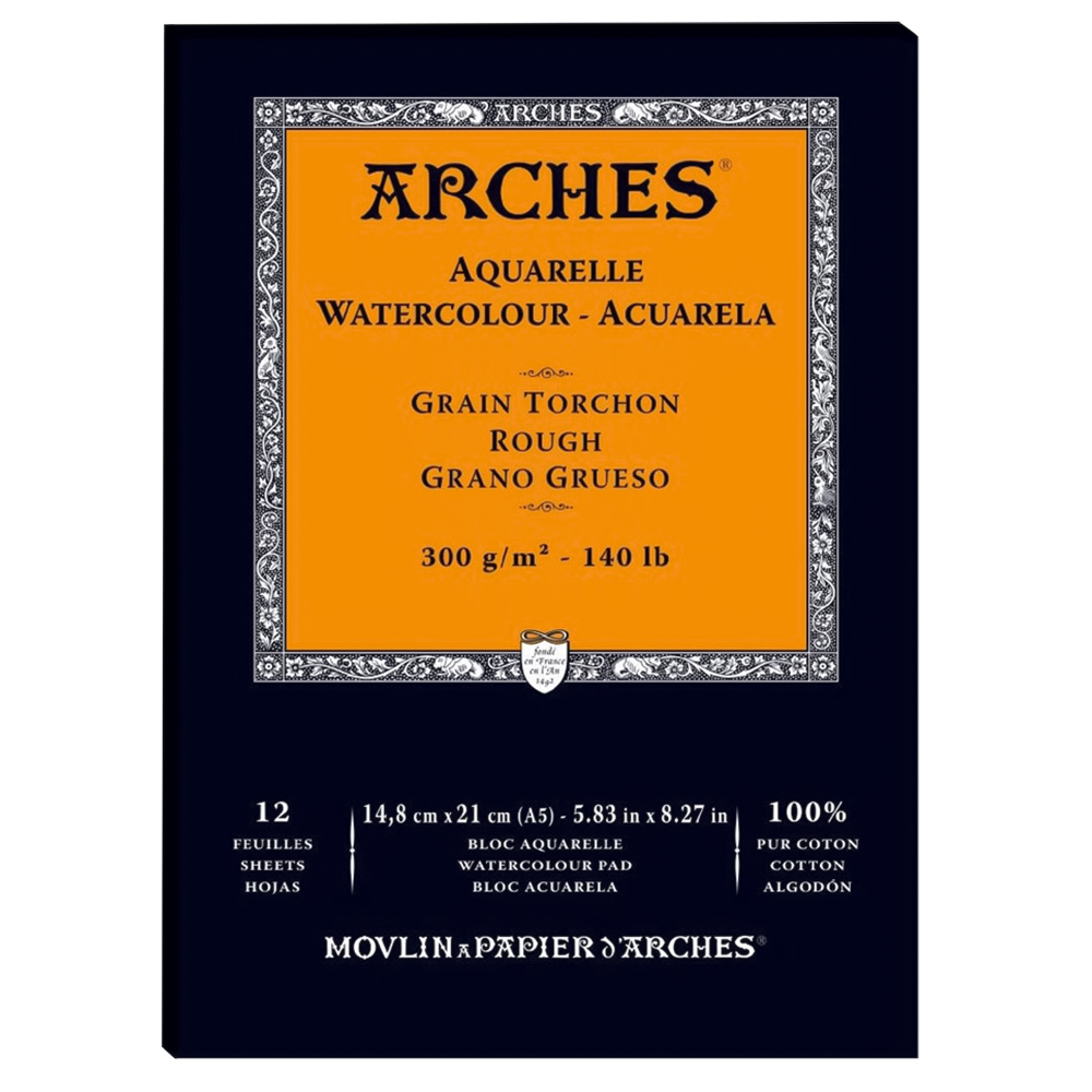 Альбом-склейка д/акв.300гр Torschon 100% бавов.альбом.ф.Arches 12арк. 14,8х21см