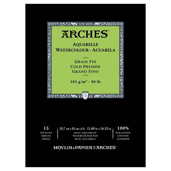 Альбом-склейка д/акв.185гр Fin 100% бавов.альбом.ф.Arches .15арк. 29,7х42см