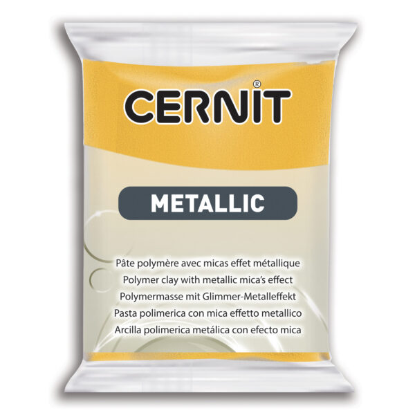 Полімерний моделін "CERNIT-METALLIC" 56гр|ЖОВТИЙ