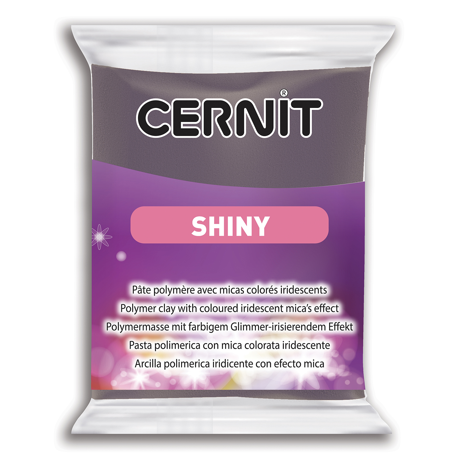 ЗНЯТІ З ВИР-ВА,Полімерний моделін "CERNIT SHINY" 56гр глиттер ПУРПУРНИЙ