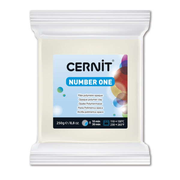 Полімерний моделін "CERNIT NUMBER ONE" 250гр|БІЛИЙ УКРИВИСТИЙ