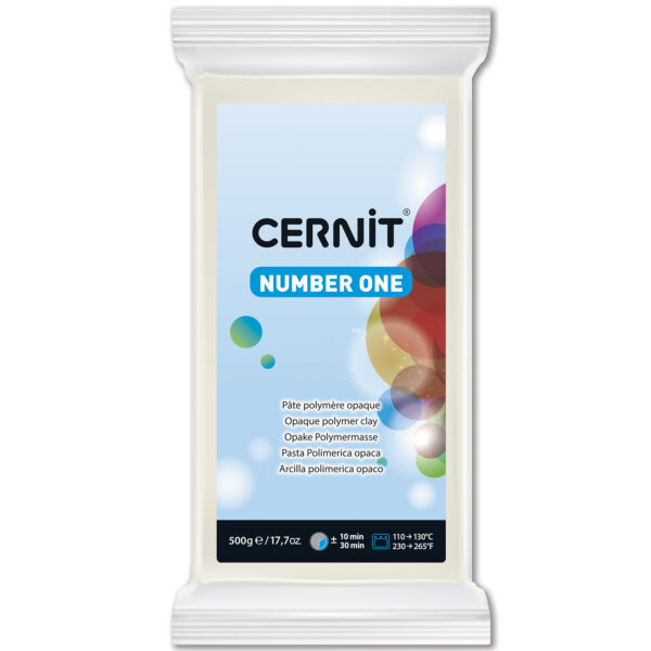 Полімерний моделін "CERNIT NUMBER ONE" 500гр|БІЛИЙ УКРИВИСТИЙ