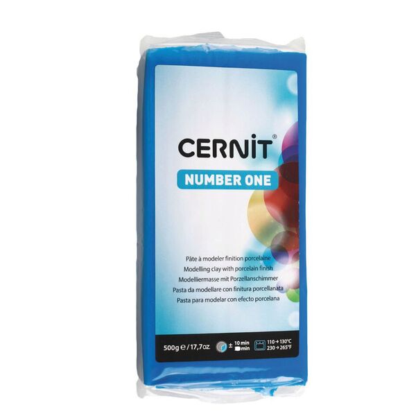 ЗНЯТІ З ВИР-ВА,Полімерний моделін "CERNIT NUMBER ONE" 500гр|СИНІЙ ОСНОВНИЙ