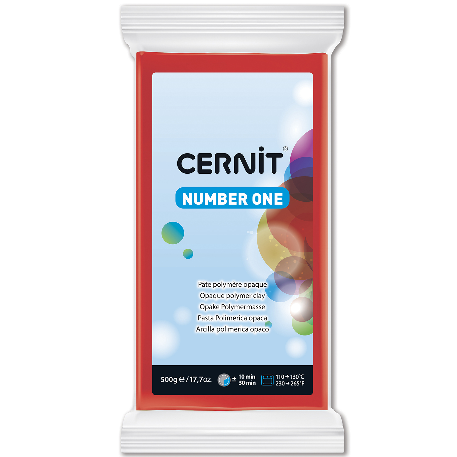 ЗНЯТІ З ВИР-ВА,Полімерний моделін "CERNIT NUMBER ONE" 500гр РІЗДВЯНИЙ ЧЕРВОНИЙ