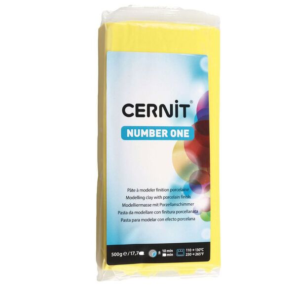 ЗНЯТІ З ВИР-ВА,Полімерний моделін "CERNIT NUMBER ONE" 500гр ЖОВТИЙ ОСНОВНИЙ