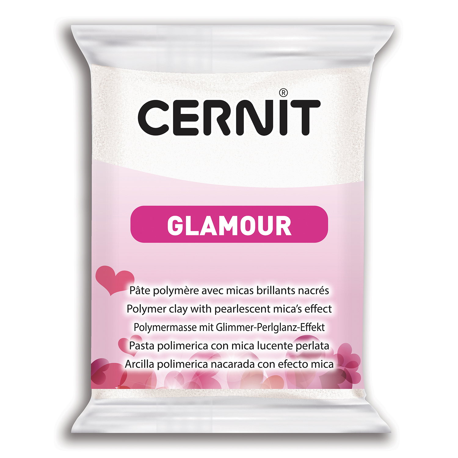 ЗНЯТІ З ВИР-ВА,Полімерний моделін "CERNIT-GLAMUR" 56гр БІЛИЙ