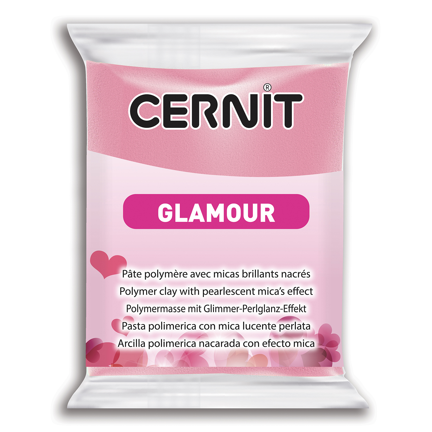 ЗНЯТІ З ВИР-ВА,Полімерний моделін "CERNIT-GLAMUR" 56гр М'ЯКИЙ РОЖЕВИЙ