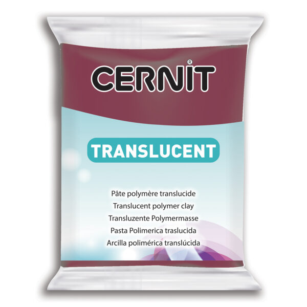 Полімерний моделін "CERNIT-TRANSLUCENT" 56гр|прозорий БОРДО