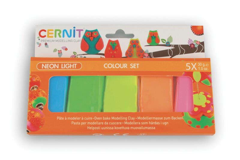!ЗНЯТІ З ВИР-ВА,Набір полимерного моделина "CERNIT NEON" 5х30гр