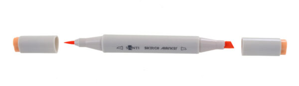 Маркер на водн.осн. двосторонній(пензель/кругл) Sketch Santi SM-16 ТІЛЕСНИЙ