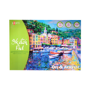 *Альбом д/олійн.фарб та акрилу 200г Santi 12арк.А4