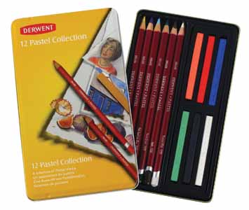 ЗНЯТІ З ВИР-ВА,Набір для пастельной графики"Pastel Collection"в мет.кор. 12 предм.(ассорти)
