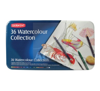 ЗНЯТІ З ВИР-ВА,Набір матер.для акв."WaterСolour Collection"(ассорти) в мет.кор.36 предм