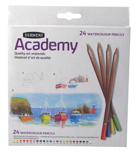 ЗНЯТІ З ВИР-ВА,Набір акв.цв.каранд."Academy"WaterСolour" в в картон.кор. 24кол.