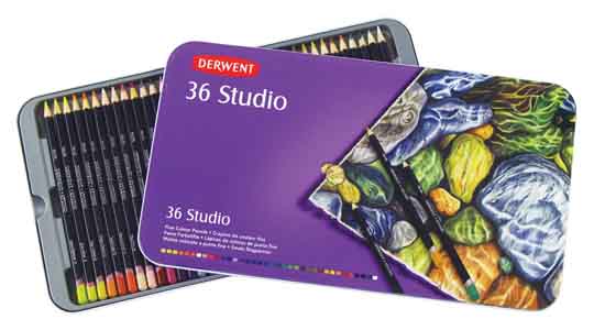 *Набір кол.олівців."Studio" Derwent у метал.кор. 36кол.