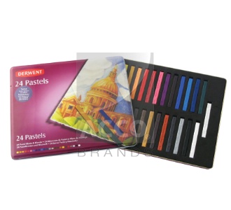 Набір сухих кольоров.пастелів "Pastels" DERWENT у мет.кор. 24кол