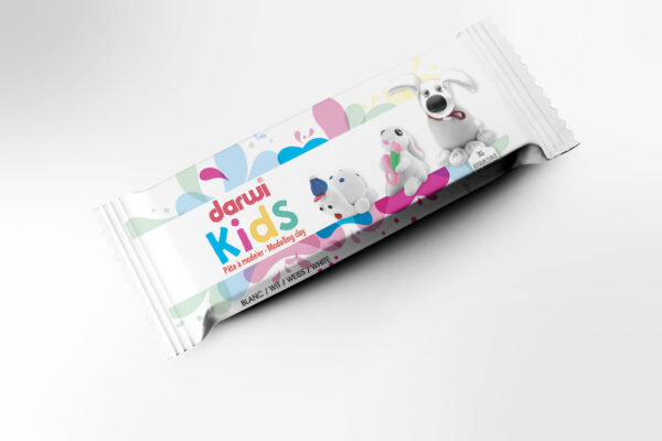 Самозастигаюча маса Kids Darwi  1000гр БІЛА - Зображення 3