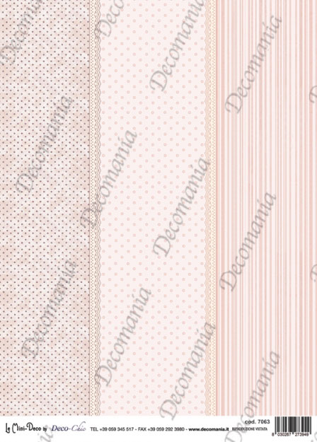 ЗНЯТО З ПРОДАЖУ! 2 Папір для декупажа рисовая 25х35см Полоски и точки. БЕЖЕВИЙ /2
