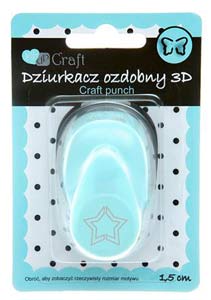 Компостер фигурный 3d вырубка 1.5см "Звезда"