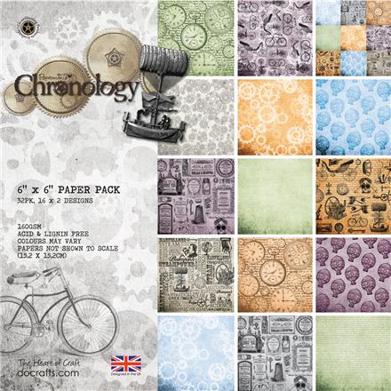 Бумага для Scrapbooking 160г 15,2х15,2см 32л CHRONOLOGY