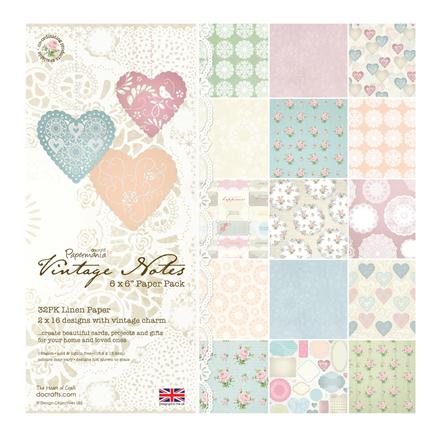 Бумага для Scrapbooking 160г 15,2х15,2см 32л VINTAGE NOTES