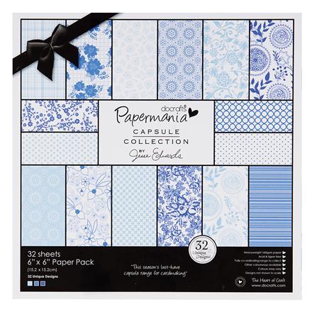 Бумага для Scrapbooking 160г 15,2х15,2см 32л CAPSULE BURLEIGH BLUE