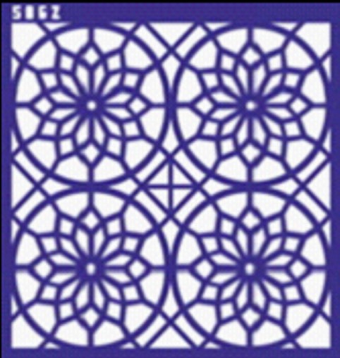 Трафарет самоклеющ.многораз14,5х14,5см №5062 ФОНОВЫЙ ОРНАМЕНТ В КРУГАХ