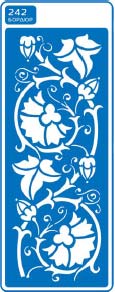 ЗНЯТІ З ВИР-ВА.Трафарет самоклеющ.по тверд.поверхн.многораз.8,5х23,5см №242 БОРДЮР