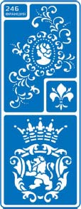 ЗНЯТІ З ВИР-ВА.Трафарет самоклеющ.по тверд.поверхн.многораз.8,5х23,5см №246 ФРАНЦИЯ
