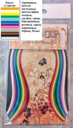 3-1201 Папір д/квілінгу Радуга 3мм/130г/120шт