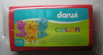 ЗНЯТІ З ВИР-ВА,Самозатверд.масса "DARWI COLOR" 100гр ЧЕРВОНИЙ