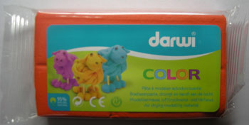 ЗНЯТІ З ВИР-ВА,Самозатверд.масса "DARWI COLOR" 100гр ОРАНЖЕВИЙ