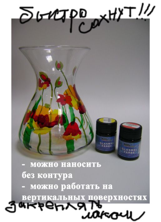 Kreul Рекламный плакат А-4 Фарба лаковая по стеклу (вр.сушки 20-25мин.) Hobby Line KR-45201-45311 Kr