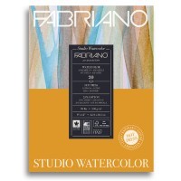 *Альбом-склейка д/акв.200гр дрібне зерно 25%бавов.+75%цел."Watercolour Studio" Fabriano 20арк.22,9х3