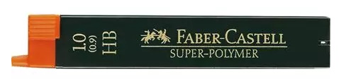Стрижні у наборі SUPER-POLYMER "Faber-Castell" НB 0,9мм пласт.пенал 12шт. /120900