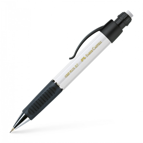ЗНЯТІ З ВИР-ВА, Олівець механіч.."Gripp Plus"Faber-Castell з гумкою корпус білий 0,7мм