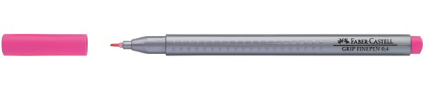 Лінер водостійкий "Grip Fine Pen" Faber Castell 0,4мм РОЖЕВИЙ /151619