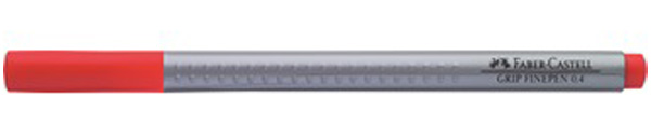 Лінер водостійкий "Grip Fine Pen" Faber Castell 0,4мм ЧЕРВОНИЙ /151621